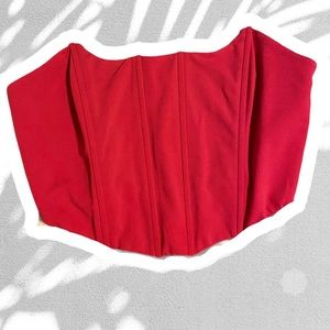 Pink crop top “corset”